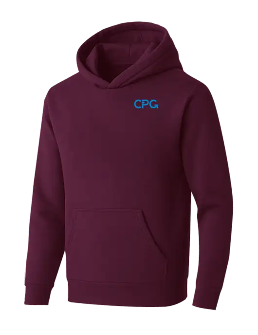 BELLA+CANVAS Maroon Sponge Fleece Pullover Hoodie w/CPG Logo