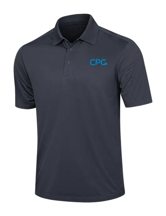 Dark Grey Diamond Textured Jacquard Polo w/CPG Logo