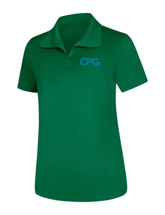 Womens Kelly Green Micropique Sport-Wick Polo w/CPG Logo