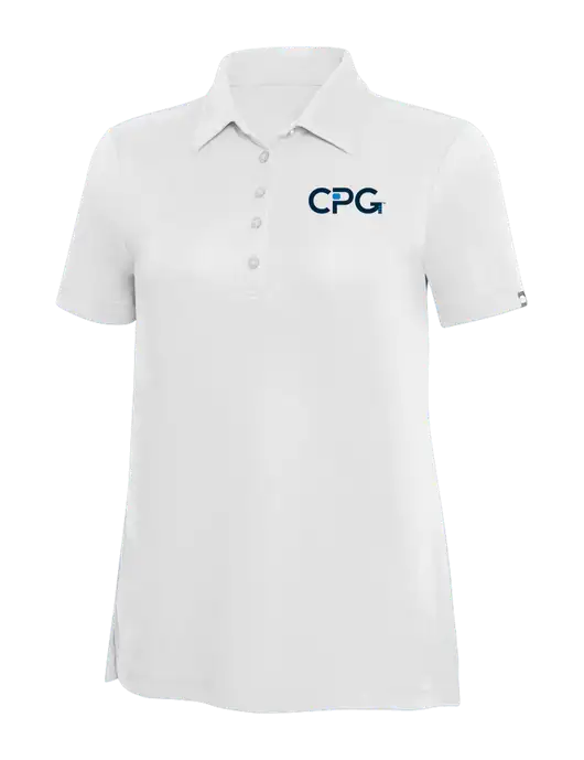 TravisMathew White Solid Womens Oceanside Polo w/CPG Logo