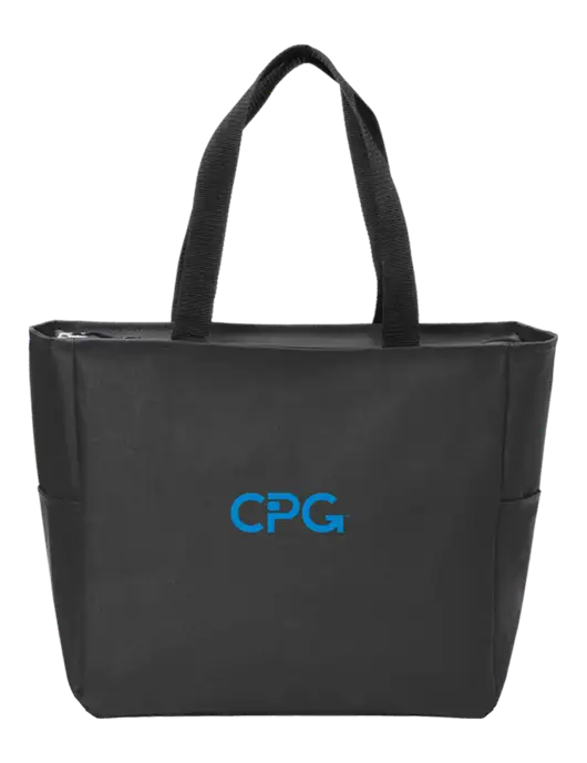 Everyday Black Zip Tote  w/CPG Logo