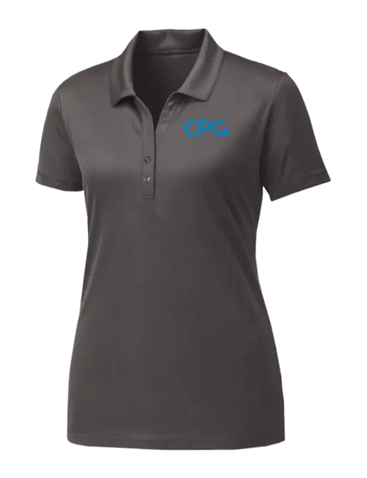 Womens Dark Grey PosiCharge Competitor Polo w/CPG Logo