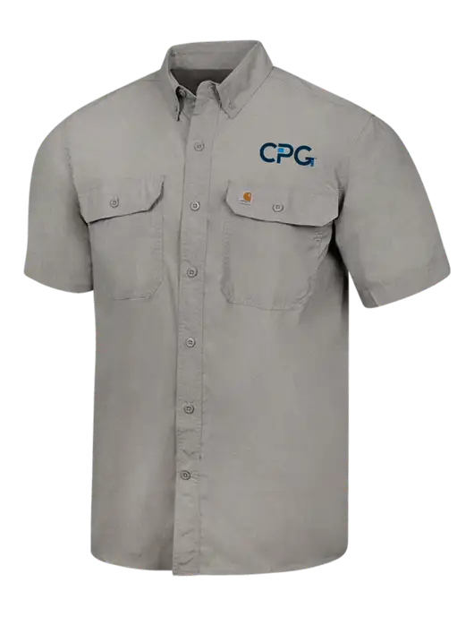 Carhartt Force Light Grey Solid Short Sleeve Shirt w/CPG Logo