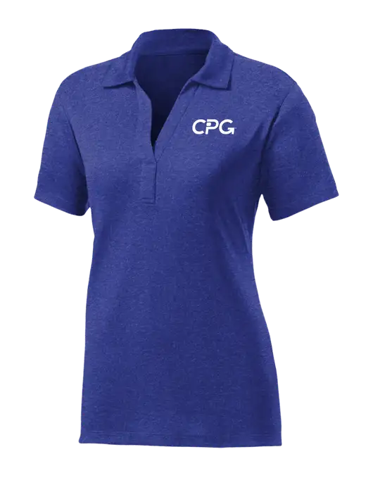 Womens Dark Royal Heather Contender Polo w/CPG Logo