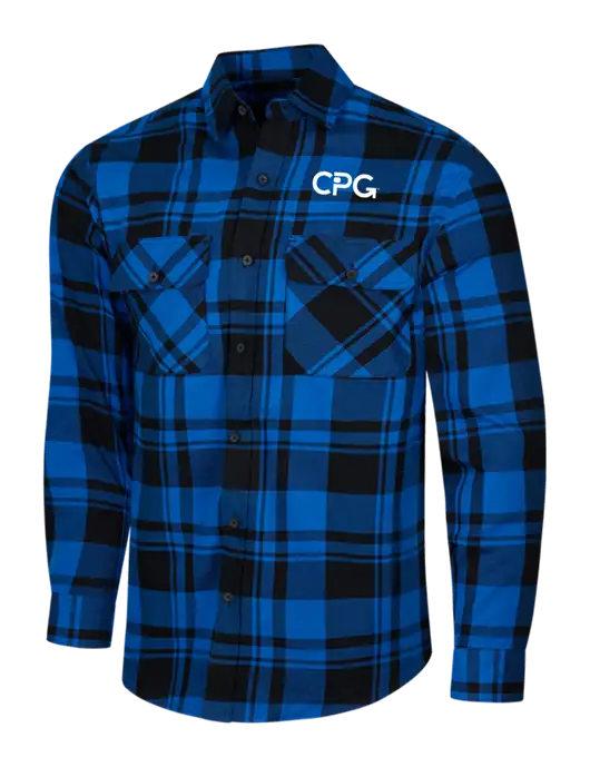 Royal/Black Plaid Flannel Shirt w/CPG Logo