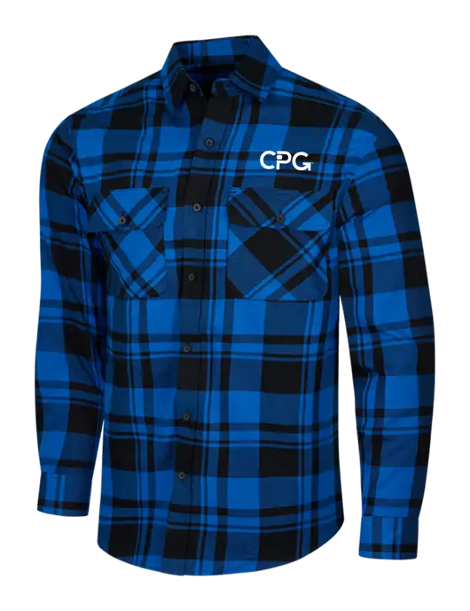 Royal/Black Plaid Flannel Shirt w/CPG Logo