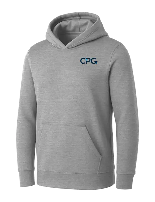 Womens Light Grey Heather Core Fleece Pullover Hooded Sweatshirt w/CPG Logo
