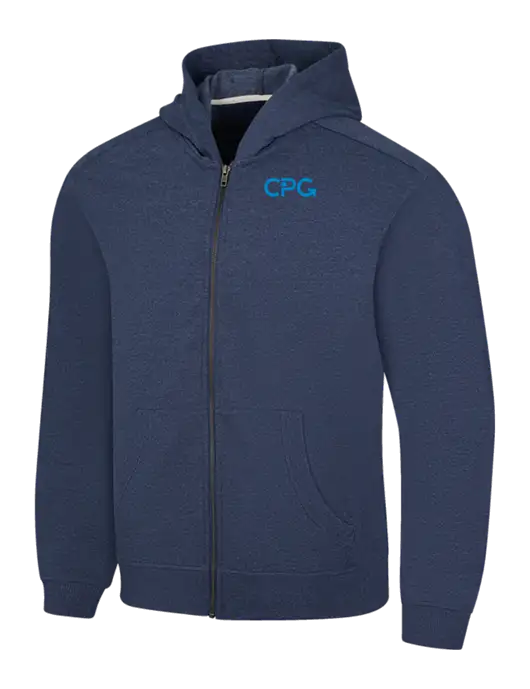 Navy Heather Re-Fleece Full-Zip Hoodie w/CPG Logo