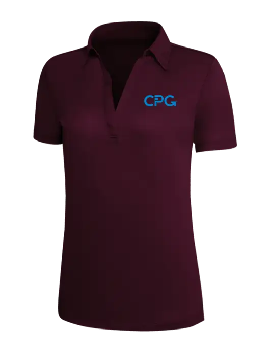 Maroon Silk Touch Womens Performance Polo w/CPG Logo