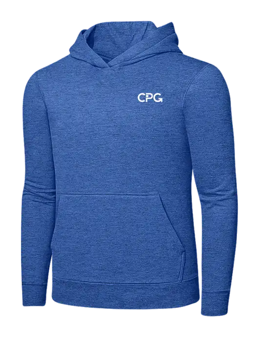 Heather Royal 7.8. oz Ring Spun Hooded Sweatshirt w/CPG Logo