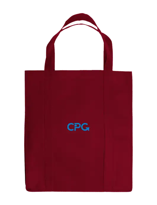 Eco Reusable Jumbo Maroon Shopping Bag w/CPG Logo
