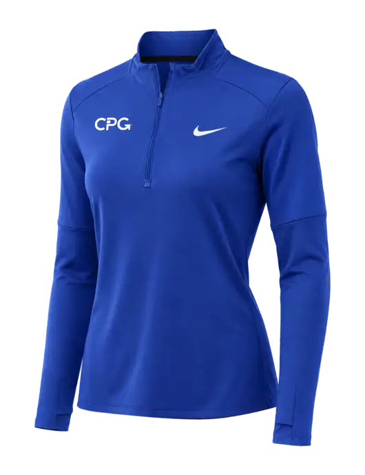 Nike Royal Womens Dri-FIT Element 1/2-Zip Pullover w/CPG Logo