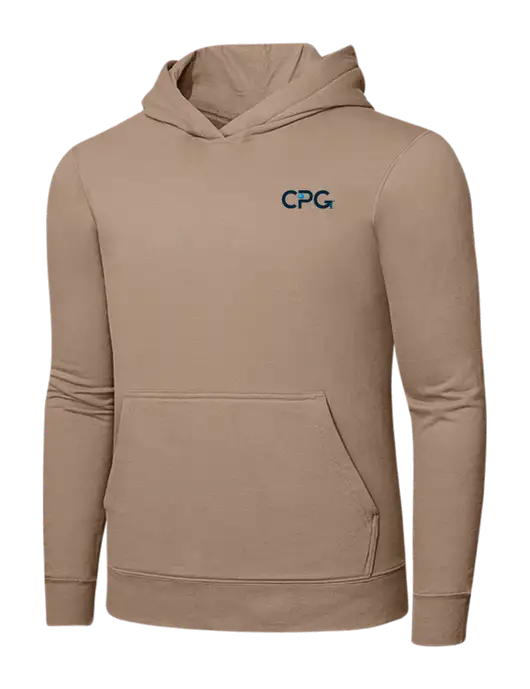Sand 7.8. oz Ring Spun Hooded Sweatshirt w/CPG Logo