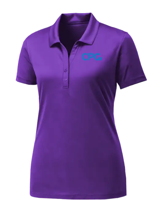 Womens Purple PosiCharge Competitor Polo w/CPG Logo