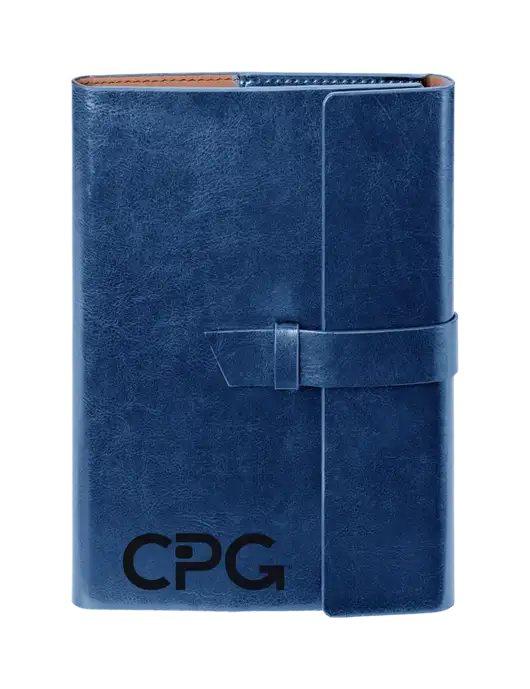 Fabrizio Blue 6.875 x 9.56 Portfolio w/CPG Logo