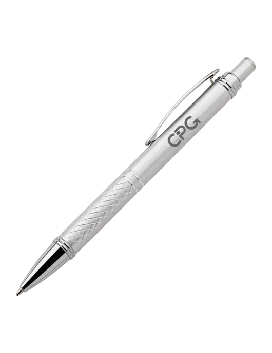 Silver Stellar Scribe Pen - Black Ink w/CPG Logo