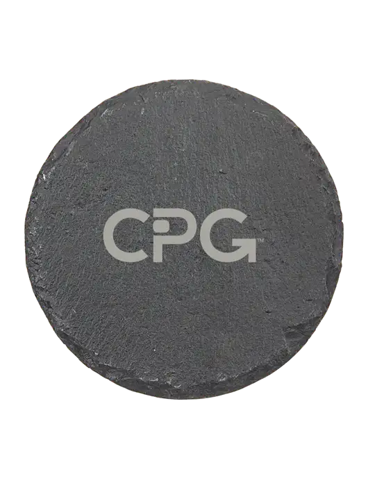 Round Slate Coaster w/CPG Logo