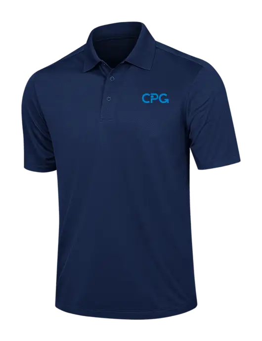 Dark Navy Diamond Textured Jacquard Polo w/CPG Logo