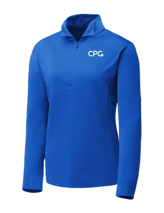 Dark Royal Womens Posicharge Competitor ¼ Zip Pullover w/CPG Logo