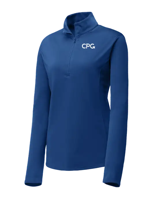 Dark Royal Womens Posicharge Competitor ¼ Zip Pullover w/CPG Logo