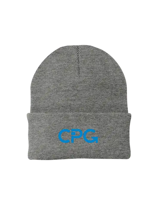 Medium Grey Heather Knit Cap w/CPG Logo