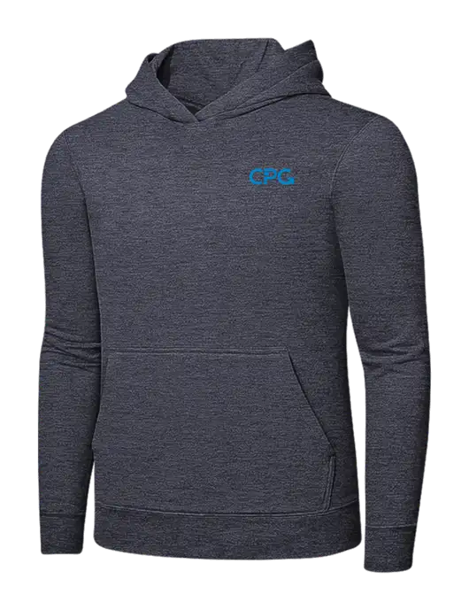 Heather Navy 7.8 oz Ring Spun Hooded Sweatshirt w/CPG Logo