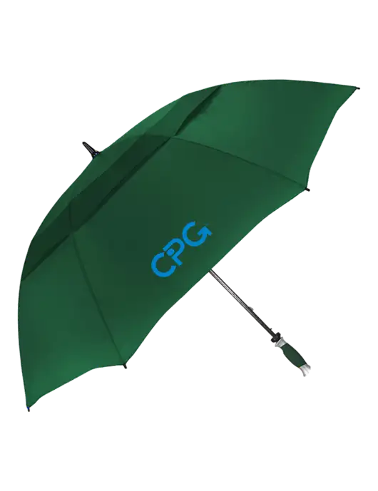 Dark Green Vented Typhoon Tamer Golf Umbrella w/CPG Logo