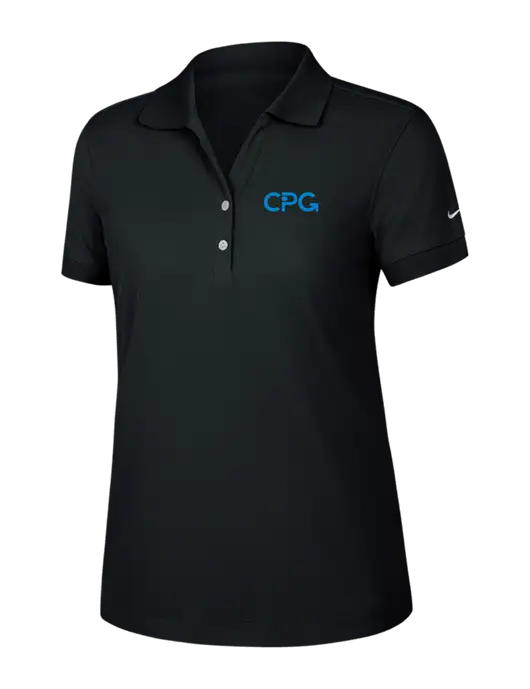 Nike Womens Dri-FIT Classic Black Polo w/CPG Logo