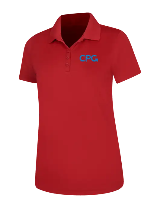 Red Womens Dry Zone UV Mesh Polo w/CPG Logo