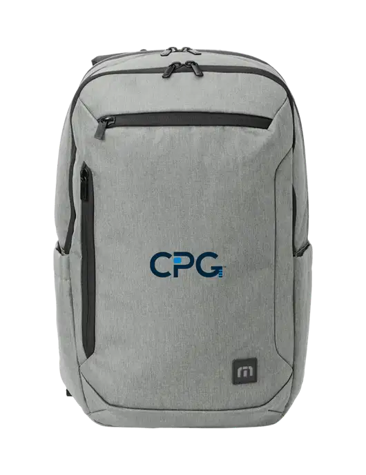 TravisMathew Light Grey Heather Duration Backpack w/CPG Logo