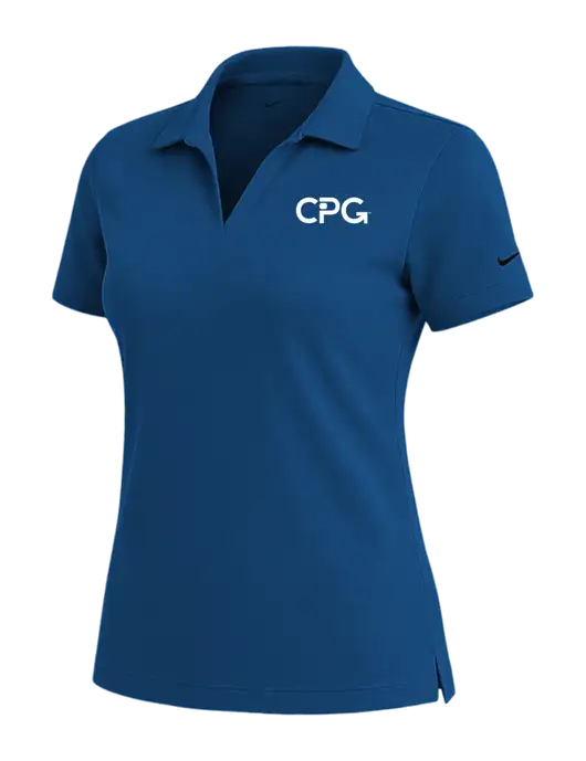 NIKE Dark Royal Womens Dri-Fit Micro Pique Polo w/CPG Logo