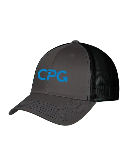Charcoal & Black Mesh Trucker Cap Snap Back w/CPG Logo