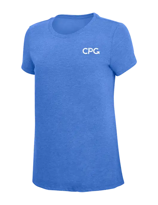 Womens Simply Soft Royal Frost 4.5oz  Poly/Combed Ring Spun Cotton T-Shirt w/CPG Logo