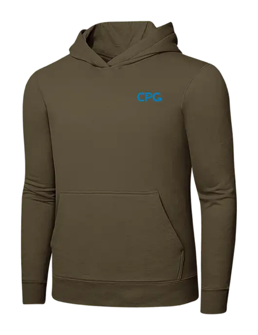 Coyote Brown 7.8 oz Ring Spun Hooded Sweatshirt w/CPG Logo
