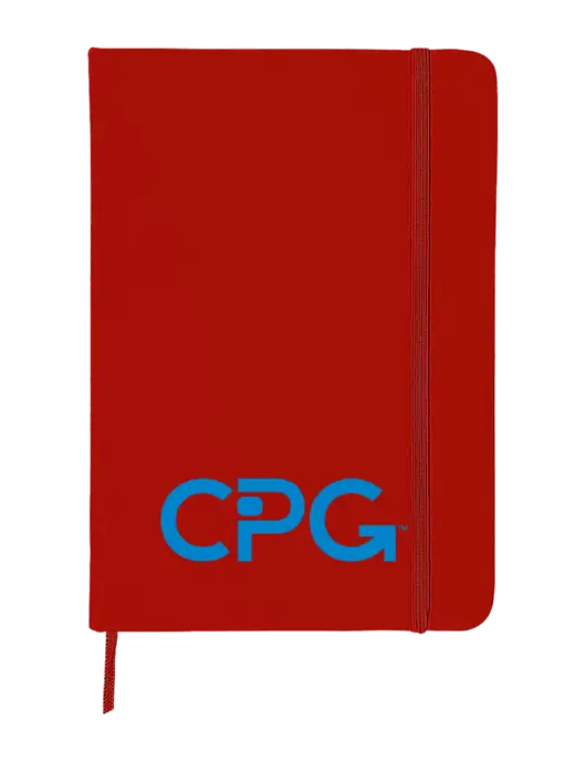 Red Comfort Touch Bound Journal 5" X 7" w/CPG Logo