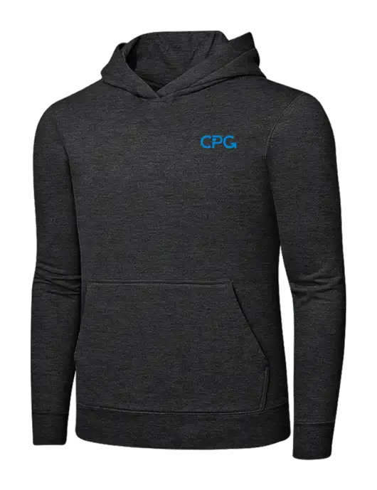 Dark Heather Grey 7.8 oz Ring Spun Hooded Sweatshirt w/CPG Logo