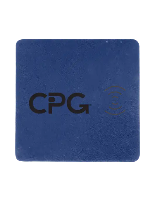 Light Navy Blue Laserable Leatherette Phone Charging Mat w/CPG Logo