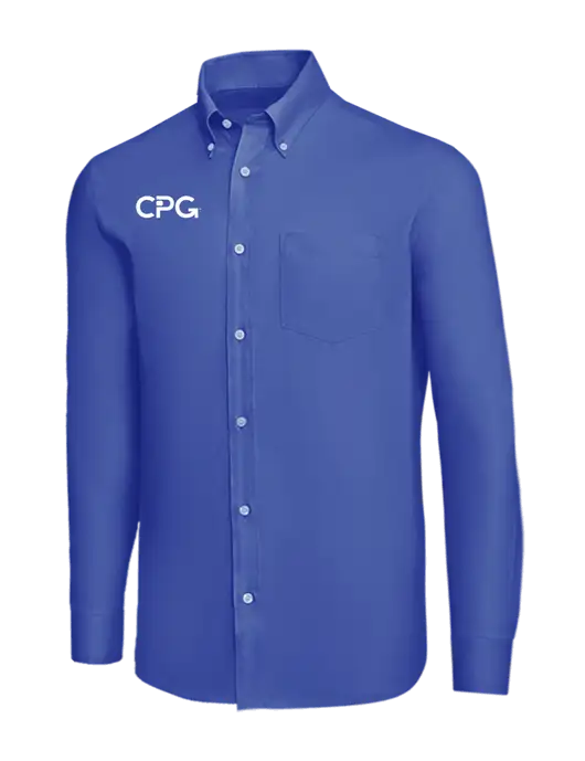 Brooks Brothers Dark Royal Wrinkle-Free Stretch Nailhead Shirt w/CPG Logo