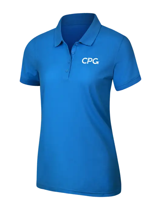 Light Royal Blue Womens Core Classic Pique Polo w/CPG Logo
