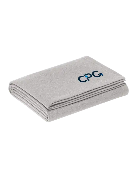 Recycled Light Heather Grey Blanket w/CPG Logo