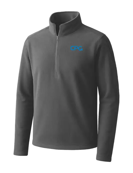 Medium Grey Microfleece 1/2 Zip Pullover w/CPG Logo