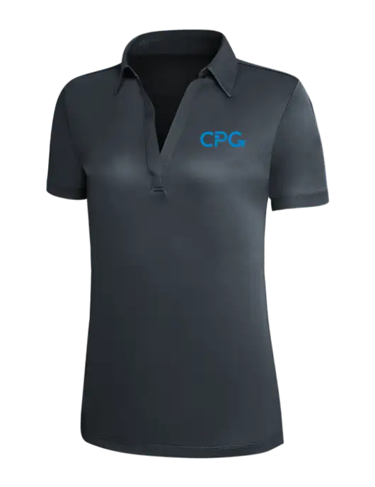 Dark Grey Silk Touch Womens Performance Polo w/CPG Logo