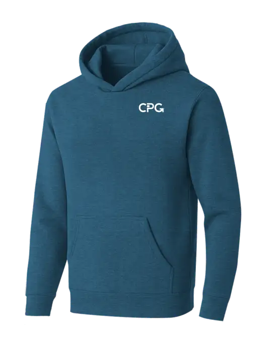BELLA+CANVAS Heather Deep Teal Sponge Fleece Pullover Hoodie w/CPG Logo