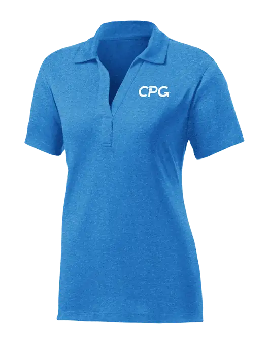 Womens Sapphire Blue Heather Contender Polo w/CPG Logo