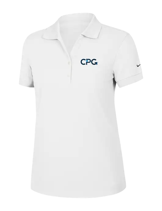 Nike Womens Dri-FIT Classic White Polo w/CPG Logo