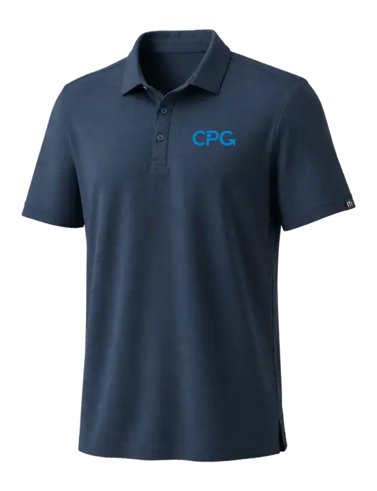 TravisMathew Navy Coto Performance Polo w/CPG Logo