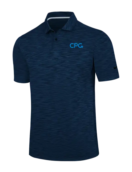 Nike Navy Dri-FIT Vapor Space Dyed Polo w/CPG Logo