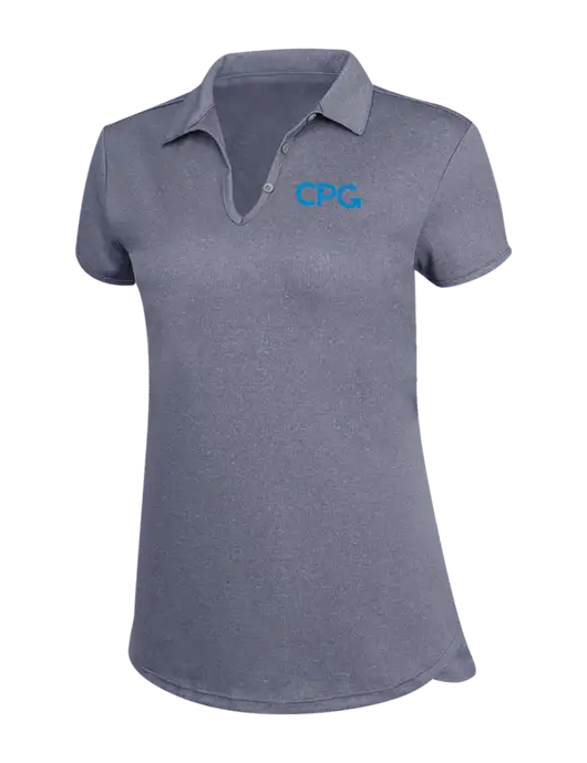 True Navy Womens Trace Heather Polo w/CPG Logo