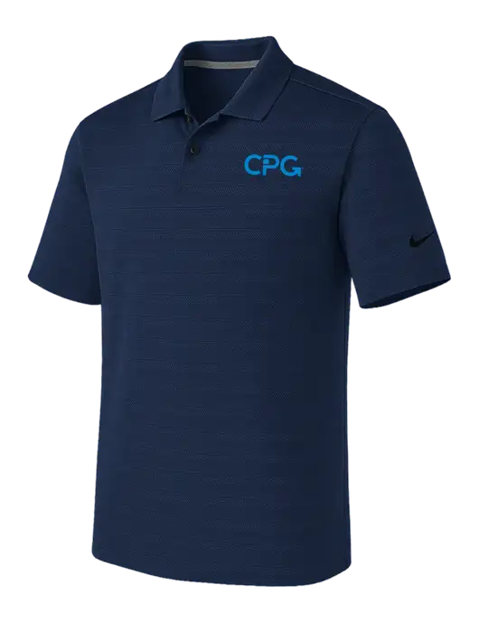 Nike Navy Dri-FIT Vapor Jacquard Polo w/CPG Logo