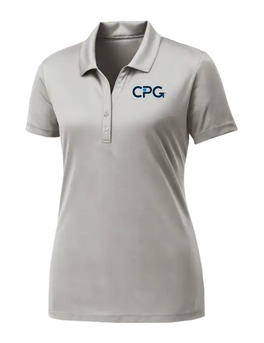 Womens Very Light Grey PosiCharge Competitor Polo w/CPG Logo